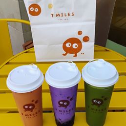 7's Thai Tea, Ube Coconut Milk, & Matcha Earl Grey Oat Latte  12-16-2024