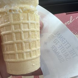 Glue on paper and cone