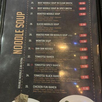 Fun Noodle Bar - Menu - Ramen Near Me - Odessa, Texas Fun Noodle Bar - Menu - Ramen Near Me - Odessa, Texas