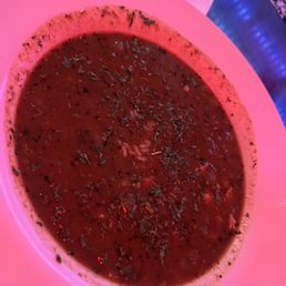 My gumbo with a pink glow for some reason My gumbo with a pink glow for some reason