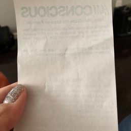 Blank receipt!! Blank receipt!!