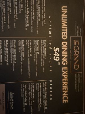 Menu photo 2 Le Grand Pasadena, CA