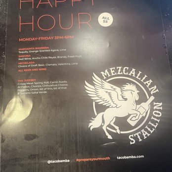 Taco Bamba Richmond - Happy hour menu - Tacos Near Me - Richmond, Virginia