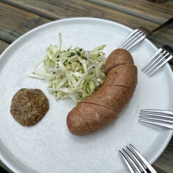 Old Bauernhaus - Chefs special amuse bouche knack wurst - German Near Me - Kimberley, British Columbia