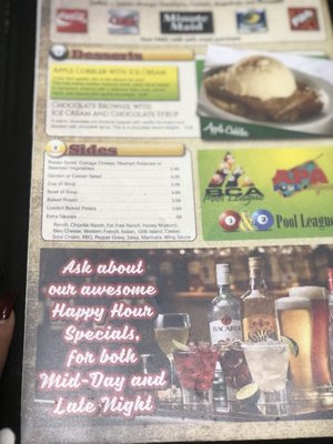 Menu photo 1 Side Pockets Blue Springs, MO