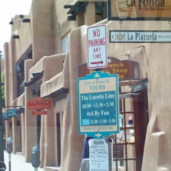 The Loretto Line - Sign in front of La Fonda.