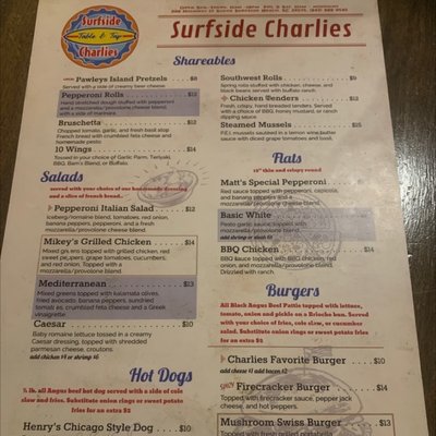 Menu photo 3 Surfside Charlies Surfside Beach, SC Menu photo 3 Surfside Charlies Surfside Beach, SC