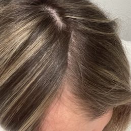 After photos of my "roots" being touched up.