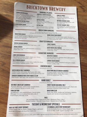 Menu photo 7 Bricktown Brewery Shawnee, OK