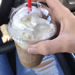 Sheetz - Caramel frozen latte with almond milk & whipped cream