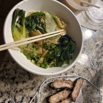 RAMEN-SAN - Extremely small portion. I haven't even put in the broth yet and you can tell that it looks like they barely put any noodles. - Ramen Near Me - Chicago, Illinois