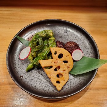 Kenbey Sushi - Shishito, renkon, shiitake - Sushi Bars Near Me - Los Angeles, California