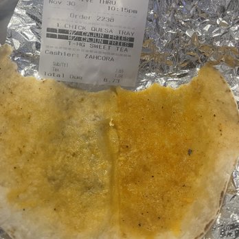 Cook Out - A chicken-less chicken quesadilla. - Burgers Near Me - Portsmouth, Virginia Cook Out - A chicken-less chicken quesadilla. - Burgers Near Me - Portsmouth, Virginia