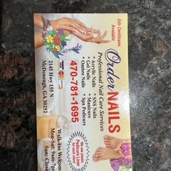 Order Nails - Order Nails Business card front