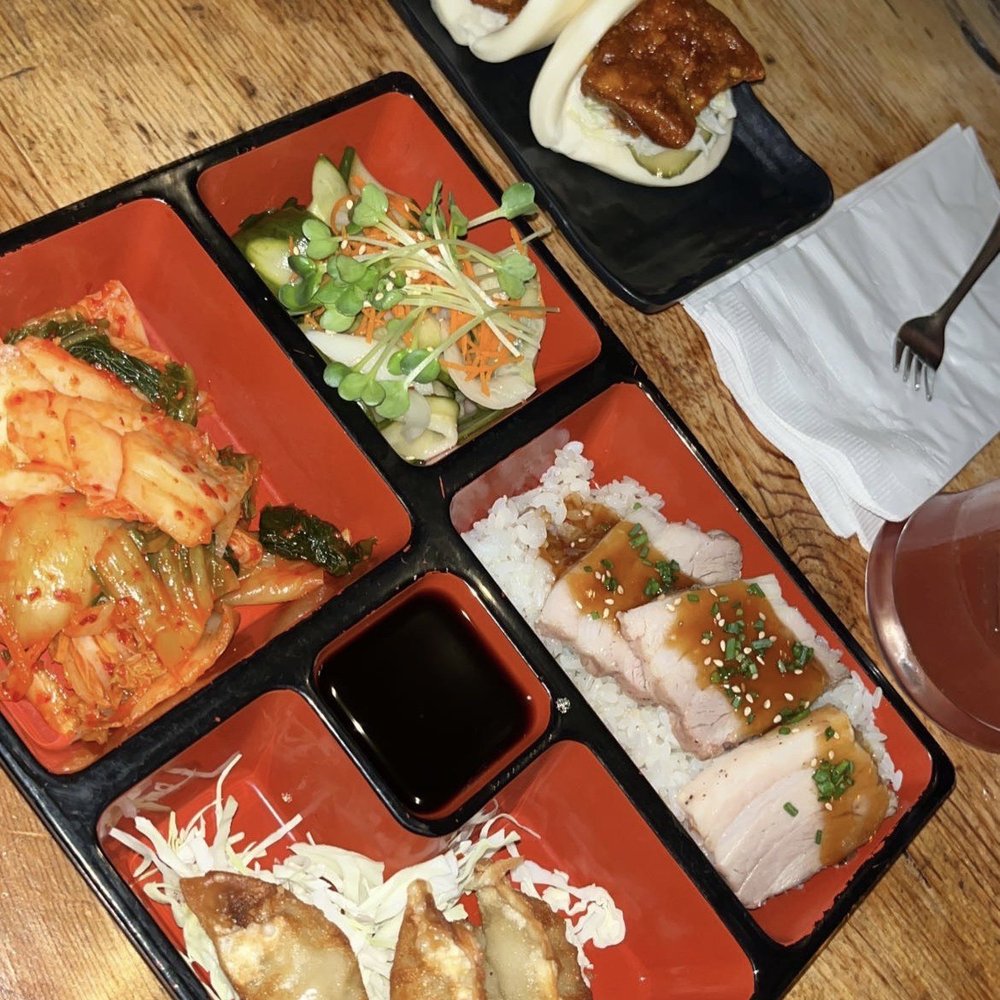 Underbelly - meat eaters bento box and nashville hot chicken bao - Ramen Near Me - San Diego, California Underbelly - meat eaters bento box and nashville hot chicken bao - Ramen Near Me - San Diego, California