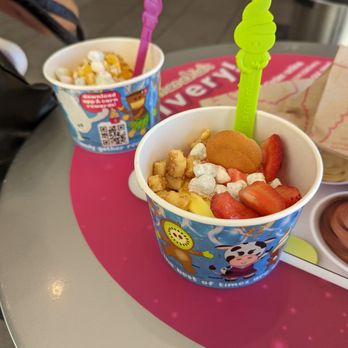 Menchie's - Pico Rivera - two cups of ice cream with strawberries, strawberries, and marshmallows - Ice Cream & Frozen Yogurt Near Me - Pico Rivera, California Menchie's - Pico Rivera - two cups of ice cream with strawberries, strawberries, and marshmallows - Ice Cream & Frozen Yogurt Near Me - Pico Rivera, California