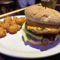 Sam burger and tots