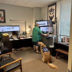 Fence King - Founder's Office and his sidekick, Scout!