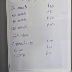 Heavenly Spa - Service options and cost as of Feb 10, 2025