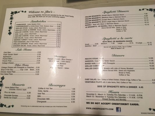 Menu photo 3 Jim's Steak & Spaghetti House Huntington, WV