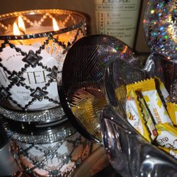 Bath & Body Works - Candle fragrance...Winter, candle holder...beautiful.
