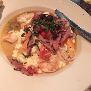 Lucille's - Shrimp & Grits with andouille sausage - New American Near Me - Houston, Texas Lucille's - Shrimp & Grits with andouille sausage - New American Near Me - Houston, Texas
