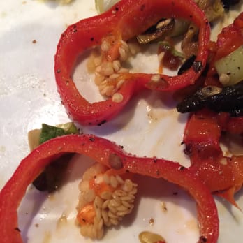 Twisted Fish Steakhouse - See the seeds with the red peppers. Bad kitchen prep. - Steakhouses Near Me - Seaside, Oregon