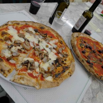 Pizzeria Trianon - Our pies... my wife can not have lactose so they built a no-cheese pizza with anchovies.! - Pizza Near Me - Naples, NA Pizzeria Trianon - Our pies... my wife can not have lactose so they built a no-cheese pizza with anchovies.! - Pizza Near Me - Naples, NA
