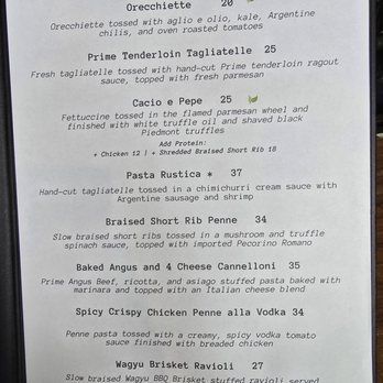 Noche - Menu - Italian Near Me - Covington, Kentucky