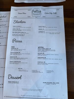 Menu photo 5 Folks Pizzeria - Culver City Culver City, CA Menu photo 5 Folks Pizzeria - Culver City Culver City, CA