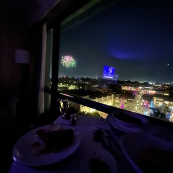 Disneyland Hotel - In room fireworks viewing with room service - Hotels Near Me - Anaheim, California
