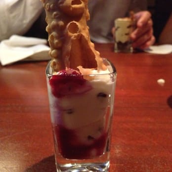 Seasons 52 - Raspberry Cannoli Mini Indulgence - New American Near Me - Costa Mesa, California