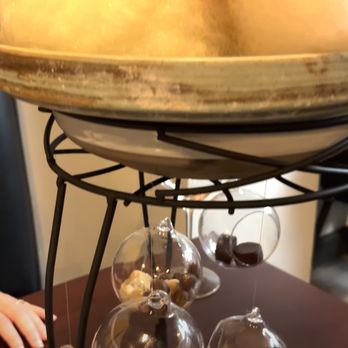 Yoli Bend - Dessert tower with cotton candy (top) and petit fours (suspended) - Korean Near Me - Bend, Oregon