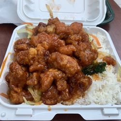 Honshu Hibachi - Greece - Orange chicken. Eh.