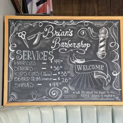 Brian's Barbershop - Services menu