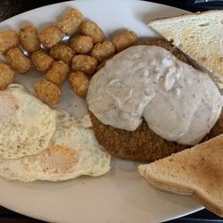 Jack's Diner - Country Fried Steak Tater Tots 2 Eggs and Toast