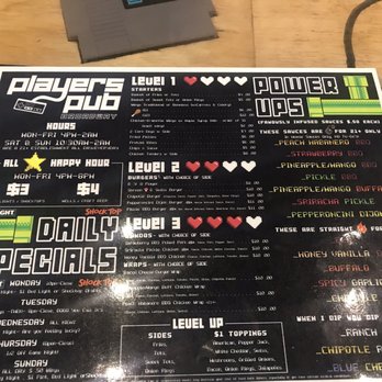 Players Pub - Menu. Industry night folks. - Arcades Near Me - Denver, Colorado