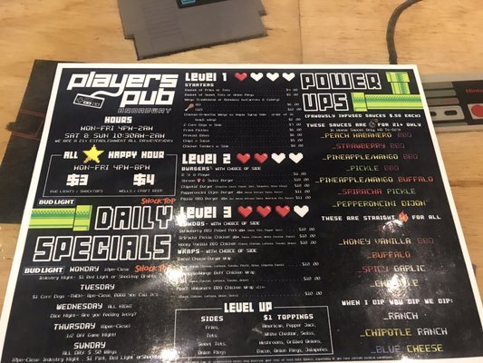 Menu photo 2 Players Pub Denver, CO