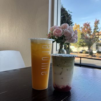 Arome Cafe - mango fruit tea and strawberry matcha - Coffee & Tea Near Me - San Jose, California Arome Cafe - mango fruit tea and strawberry matcha - Coffee & Tea Near Me - San Jose, California