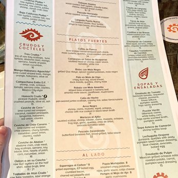 Caracol - Food menu - Seafood Near Me - Houston, Texas