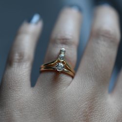 Jewelry World - Jack used the diamond's from my fiancé's grandmother's wedding ring and fit them into a custom setting.