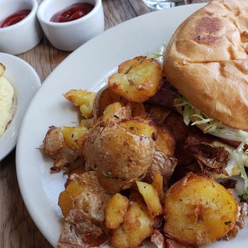 Plow - Breakfast sandwich with a pancake on the side - Breakfast & Brunch Near Me - San Francisco, California Plow - Breakfast sandwich with a pancake on the side - Breakfast & Brunch Near Me - San Francisco, California