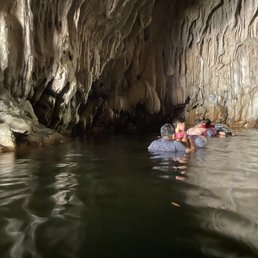 A floatie helps since it does get deep in spots. where you can step it's rocky, so water shoes help as well. A floatie helps since it does get deep in spots. where you can step it's rocky, so water shoes help as well.