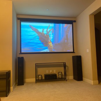 First Choice Custom Installations - Projector screen install - Security Systems Near Me First Choice Custom Installations - Projector screen install - Security Systems Near Me