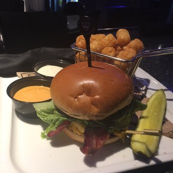 Topgolf - Bacon cheeseburger with tater tots - New American Near Me - Atlanta, Georgia Topgolf - Bacon cheeseburger with tater tots - New American Near Me - Atlanta, Georgia