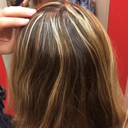 Kenneth Shuler School of Cosmetology - North Augusta - My hair before, done at the fix salon in Augusta by outback, asked for balayage and got this...
