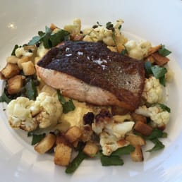 Salmon, unfortunately well over-cooked. Salmon, unfortunately well over-cooked.