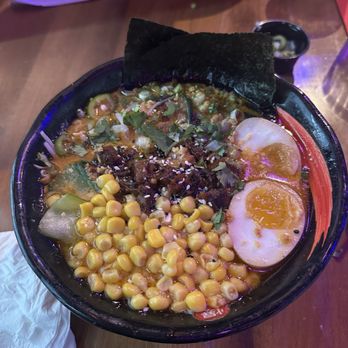 Bakudan Ramen - Spicy Miso with corn added. - Ramen Near Me - San Antonio, Texas Bakudan Ramen - Spicy Miso with corn added. - Ramen Near Me - San Antonio, Texas