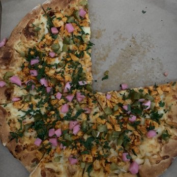 Fuze Pizza - Lebanese pizza (large) a $19 - chicken, pickles, turnips, radishes, creamy garlic sauce - Pizza Near Me - Corona, California