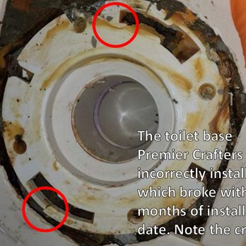 Premier Crafters - The seal of the toilet they incorrectly installed. - General Contractors Near Me - Silver Spring, Maryland